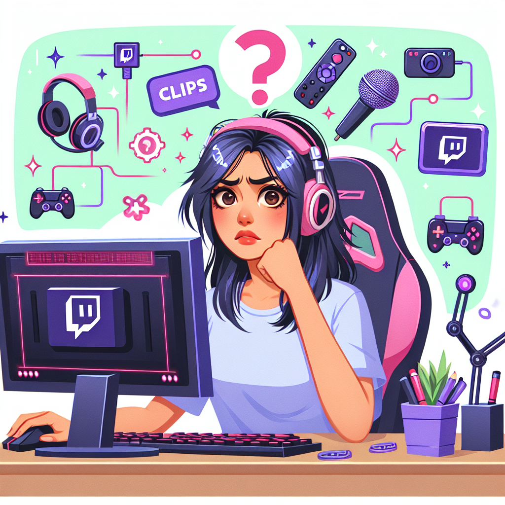 Alt text: "Captura de pantalla mostrando la configuración de clips en Twitch, ilustrando posibles razones por las cuales los clips no se guardan. Artículo sobre soluciones y consejos para usuarios de Twitch."